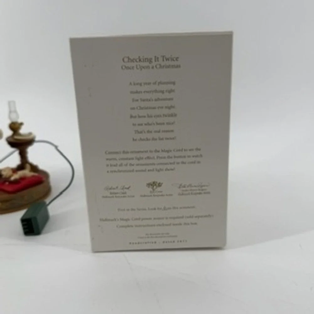 Hallmark Keepsake 2011 Checking It Twice‎ Once Upon a Christmas Ornament QX8929